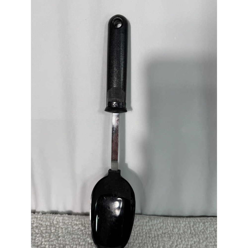 Vtg Ekco Black Solid Spoon Kitchen Utensil Max 400F Heat Resistant Cooking Spoon